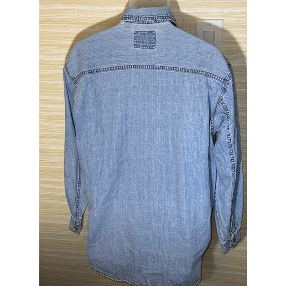 LEVIS RED TAB Men's Blue Demin Long Sleeve Shirt L 0619 - Picture 4 of 7